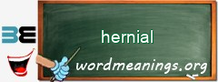 WordMeaning blackboard for hernial